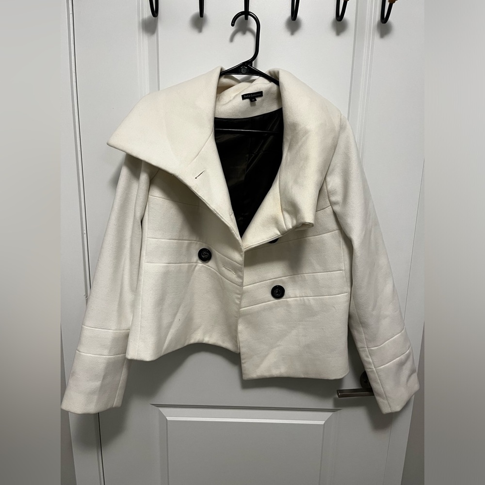 Dalia Collection Cream Pea Coat